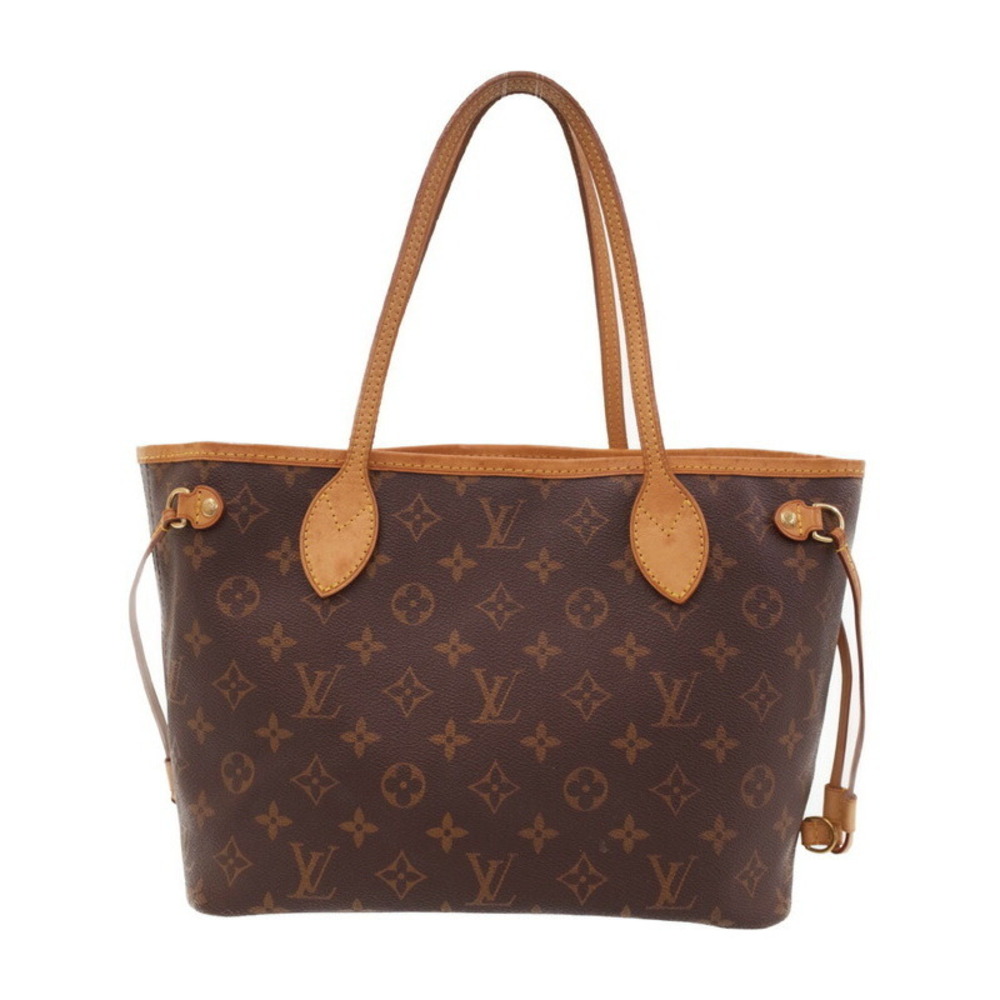 Louis Vuitton Leather Brown Tote Neverfull Bag Monogram - Picture 2 of 8